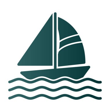 Gemi simgesi vektör illüstrasyonu