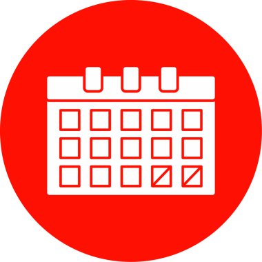 Takvim simgesi, vektör illüstrasyonu basit tasarım