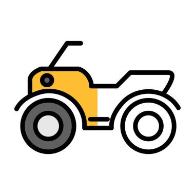 ATV araba simgesi vektör illüstrasyonu 