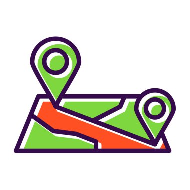 harita pin konumu simgesi düz biçimli