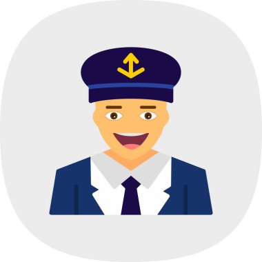 denizci kaptan vektör simgesi