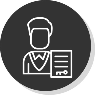 İş simgesinin vektör illüstrasyonu