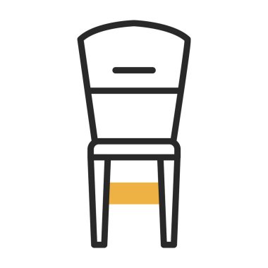 Sandalye. Web simgesi basit illüstrasyon                    
