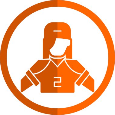 Kadın oyuncu simgesi, vektör illüstrasyonu 