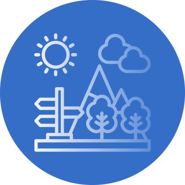 vektör dağ simgesi, illüstrasyon