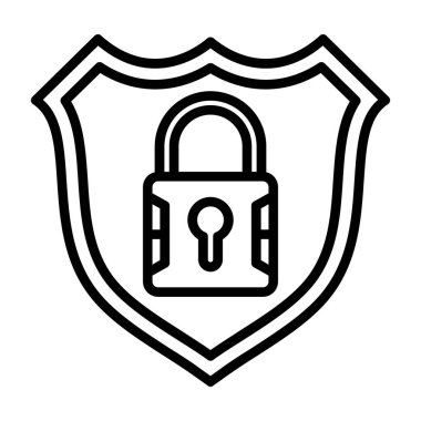 Güvenlik simgesinin vektör illüstrasyonu 