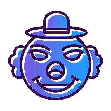 Palyaço ikon vektörü. Palyaço işareti. izole edilmiş sınır sembolü çizimi