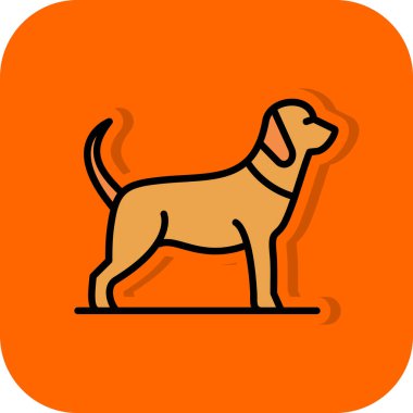 köpek simgesi, vektör illüstrasyonu basit tasarım