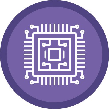 çip simgesi, vektör illüstrasyonu basit tasarım