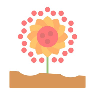 Beyaz arkaplanda vektör çiçek çizimi