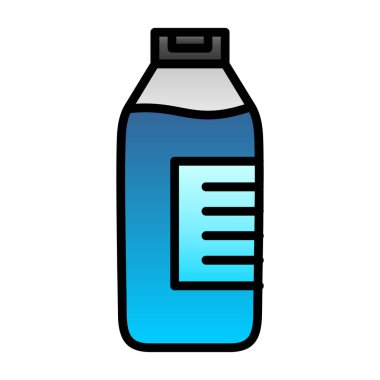 Süt düzlüğü simgesi, vektör illüstrasyonu