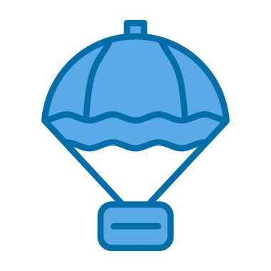 paraşüt ağ simgesi, vektör illüstrasyonu