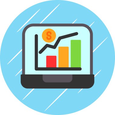 ticari büyüme grafiği simgesi - özet biçimi