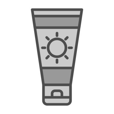 Güneş kremi simge vektör çizim