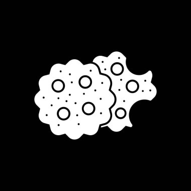 Kurabiye simgesi, vektör illüstrasyonu basit tasarım