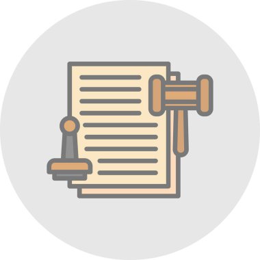 Şirket yasaları simgesi düz stil