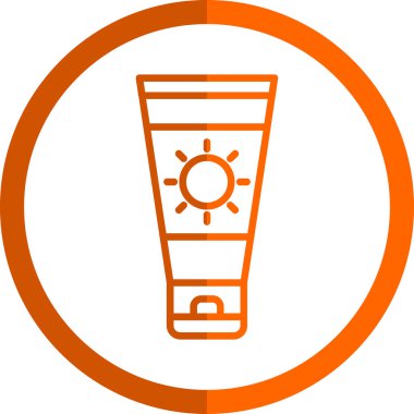 Güneş kremi simge vektör çizim