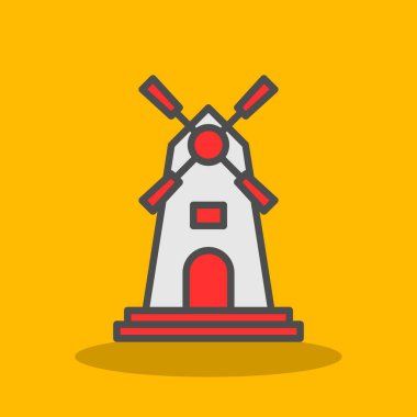 Yel değirmeni simgesi, vektör biçimi