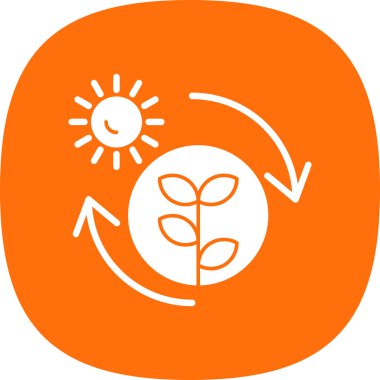 Fotosentez çevre ikonu, vektör illüstrasyonu. ekoloji sembolü