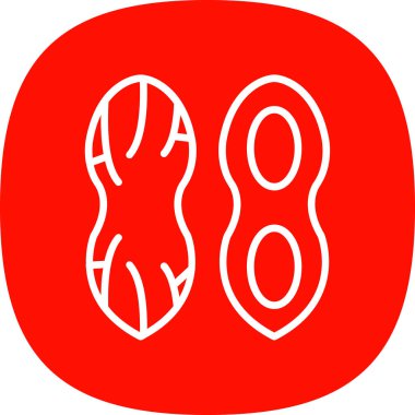 Yer fıstığı web simgesi, vektör illüstrasyonu