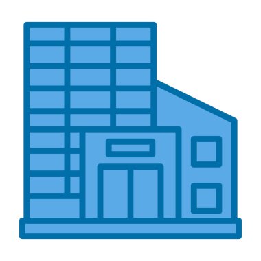 Basit Alışveriş Merkezi simgesi, vektör illüstrasyonu