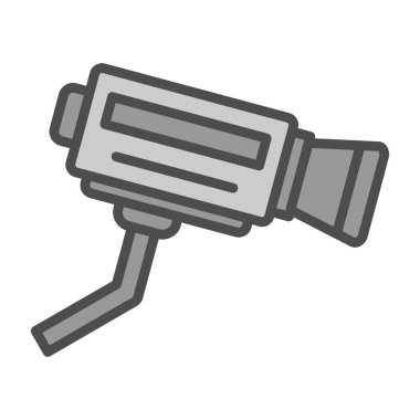 CCTV kamerası. Web simgesi basit illüstrasyon