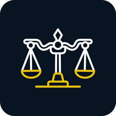 Adalet Ölçekleri simgesi web basit illüstrasyon