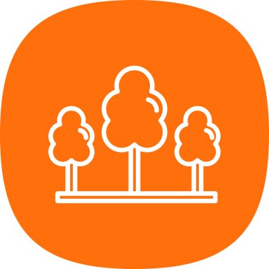 Düz ağaç simgesinin vektör illüstrasyonu