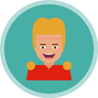 Man avatar karakter vektör çizimi tasarımı