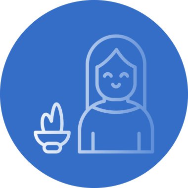 Kadın simgesinin vektör illüstrasyonu