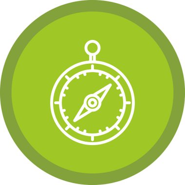 pusula düz simgesi, vektör illüstrasyon tasarımı