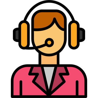 operatör çağrı merkezi simgesi - taslak biçimi