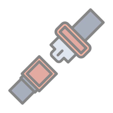 Emniyet kemeri kutsal kişilerin resmi, vektör çizim 