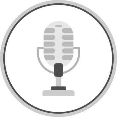 mikrofon simgesi, vektör illüstrasyonu basit tasarım