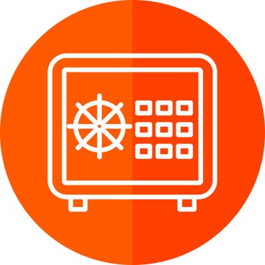 Güvenli vektör simgesi düz simgesi 