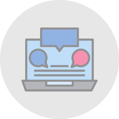 Sohbet web simgesi, basit illüstrasyon