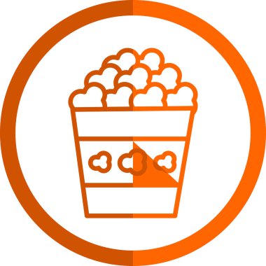 Patlamış mısır kovası. Web simgesi basit illüstrasyon