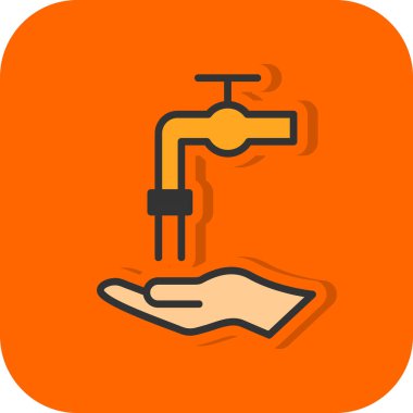 Musluk simgesi vektör illüstrasyonu