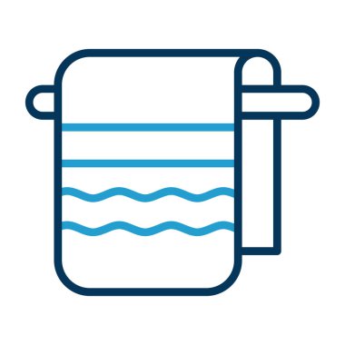 Havlu simgesi, vektör illüstrasyonu basit tasarım