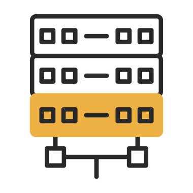 sunucu simgesi, vektör illüstrasyonu basit tasarım