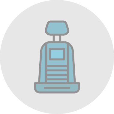 araba koltuğu simgesi, vektör illüstrasyonu basit tasarım