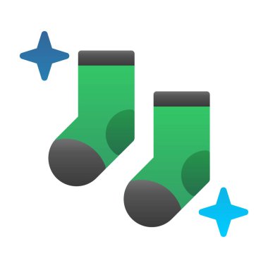 iki çorap düz simgesi, vektör illüstrasyonu