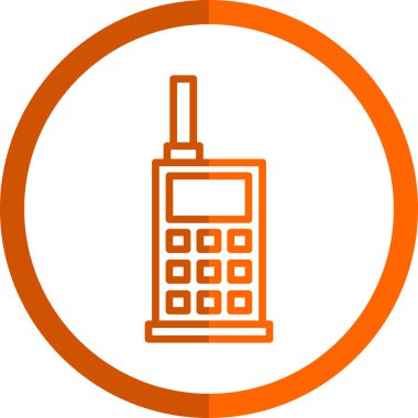 walkie talkie simgesi, vektör illüstrasyonu basit tasarım