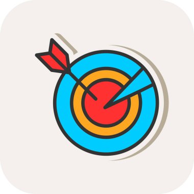 Hedef simgenin vektör illüstrasyonu 