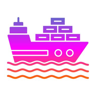 Gemi simgesi vektör illüstrasyonu 