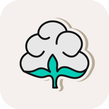 Bulut simgesi renkli çizgi sembolü. Premium kalite izole edilmiş bitki ögesi modada.