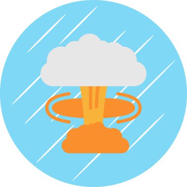 Şimşek simgeli bulut. Web için yağmur vektörü simgesi olan bulutun düz çizimi