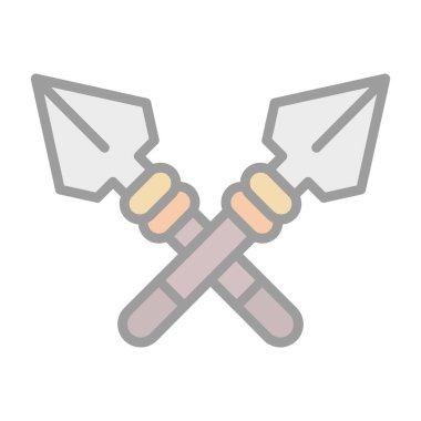 Mızrak logo vektör illüstrasyonu