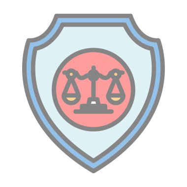 vektör kalkanı simgesi, illüstrasyon,