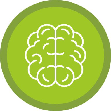 Beyin simgesi, vektör illüstrasyonu 